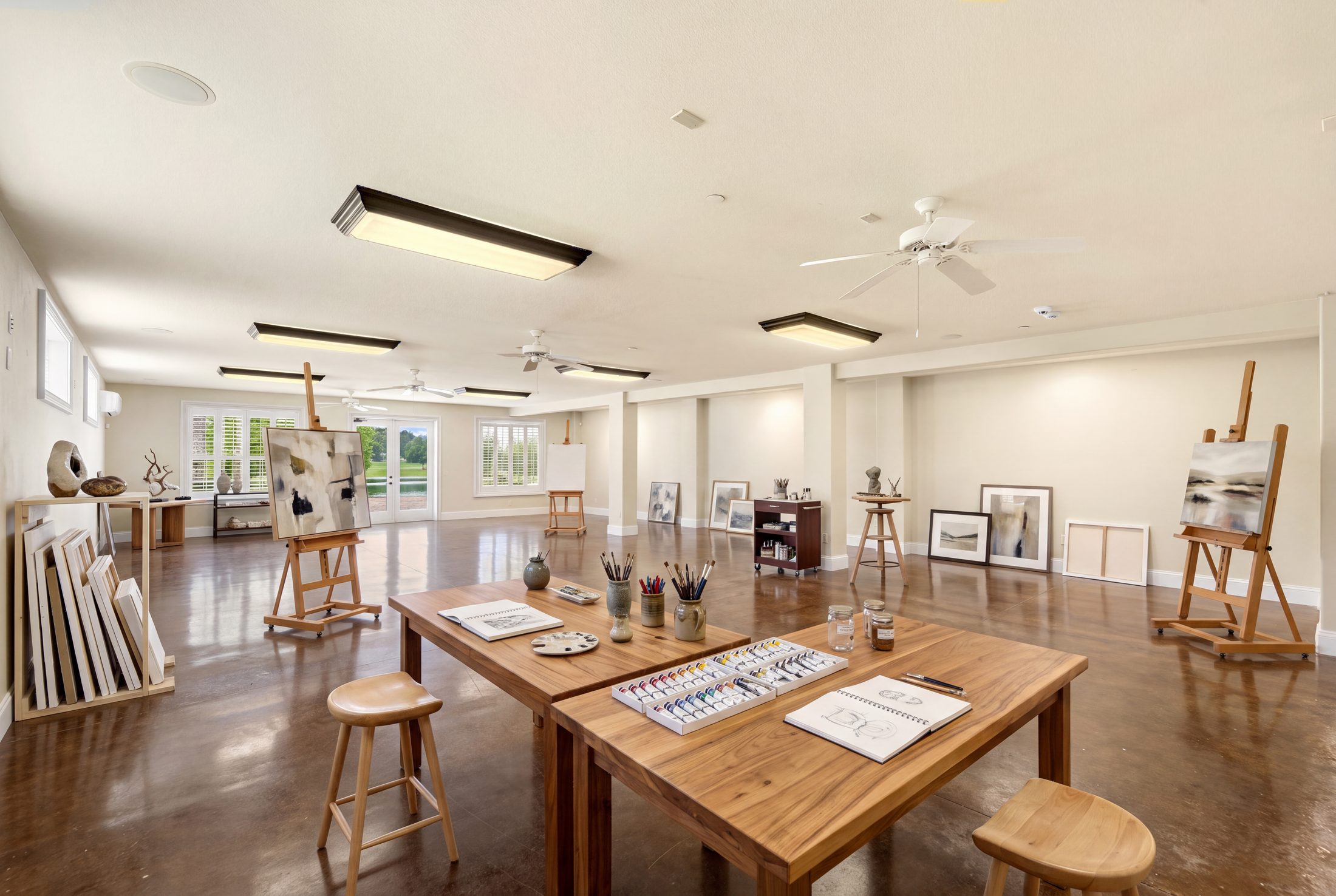 The Atelier, set up as an art studio