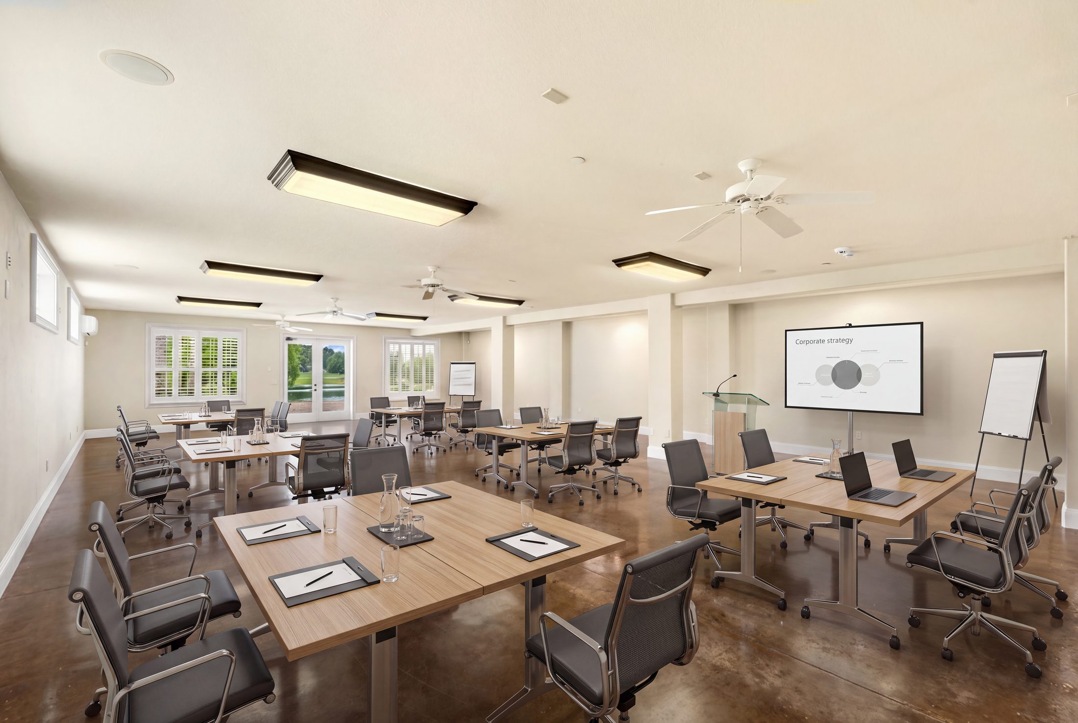 The Founders Room, set up as an executive boardroom