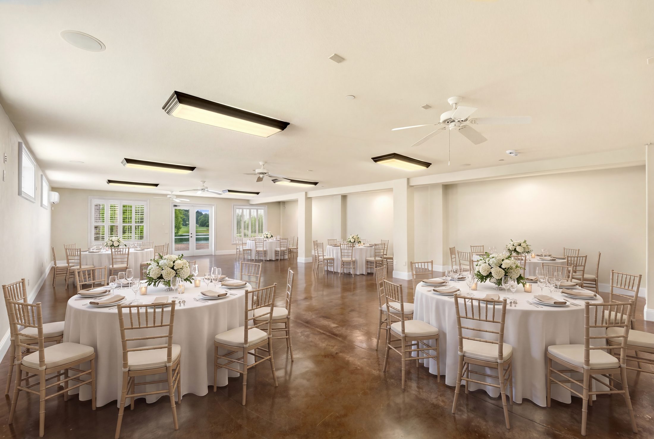 The Grand Salon, set up for elegant dining and entertaining