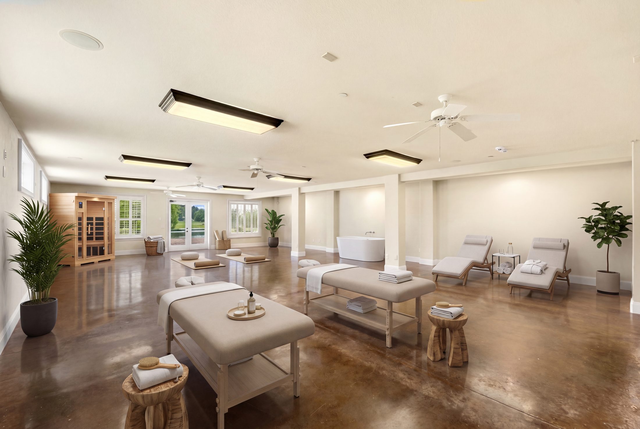 The Sanctuary, a wellness retreat with spa treatment tables